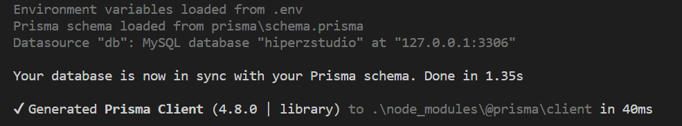DB push command